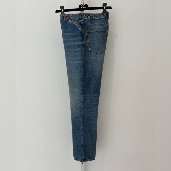 CHANEL 24S RUNWAY CC BLUE JEANS SIZE FR 36 / US 4 NWTS! - Picture 7 of 17